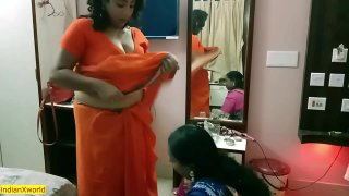 Desi family threesome with maid sex video 