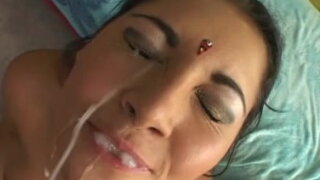 Gorgeous Indian Babe Sucks Cock and Gets a Creamy Facial 
