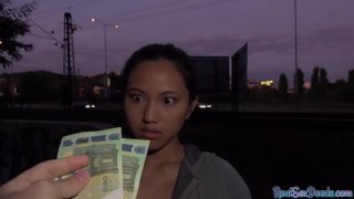Smallboob Asian beauty pounded for cash before giving head 