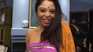 Cute indian mature wife gets a lot of spunk on her tits 